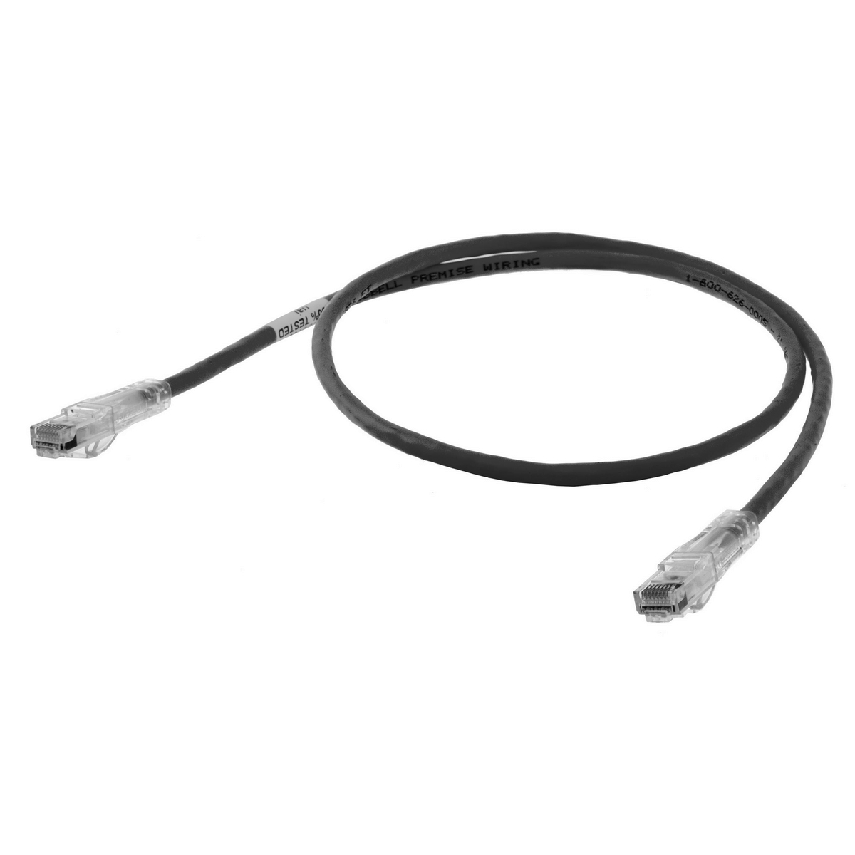 Patch Cord, Speed Gain, Cat6, Slim, Black, 10'