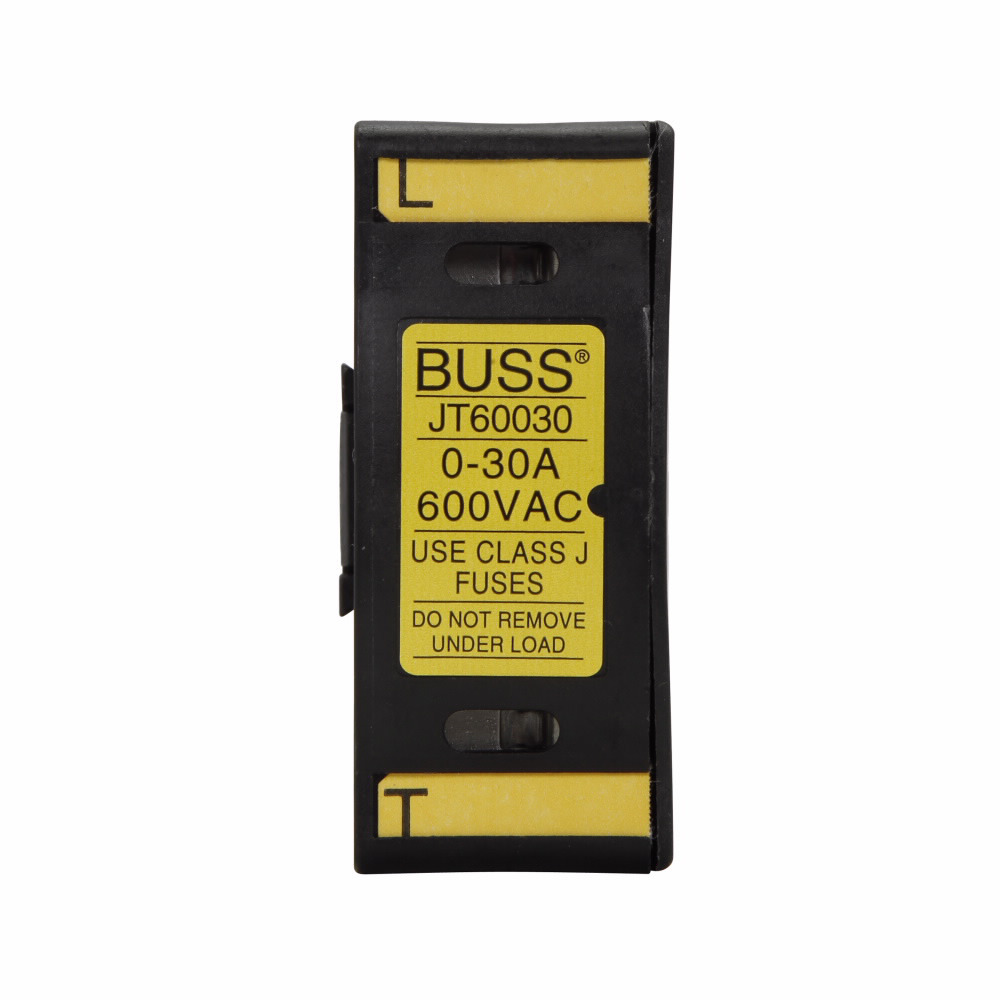 Eaton Bussmann series JT finger-safe fuse holder, 600V, 30A, 18 To 8 AWG Tin Plated Copper Alloy Terminal