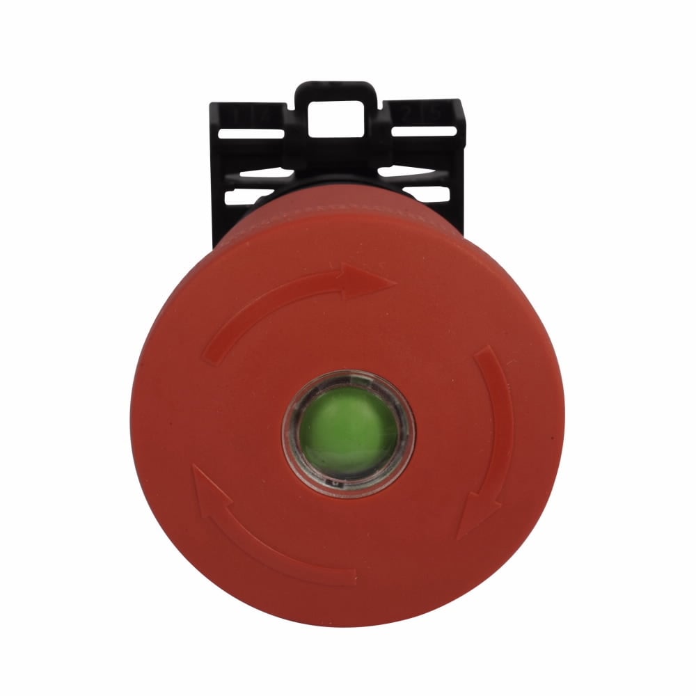 Eaton M22 Modular Twist-to-Release Emergency Stop Operator with Mechanical Indication, 22.5 mm, 45 mm Pushbutton, Twist-to-Release with Mechanical Indication, Non-illuminated, Button: Red, IP67, IP69K, NEMA 4X, 13, 100,000 Operations