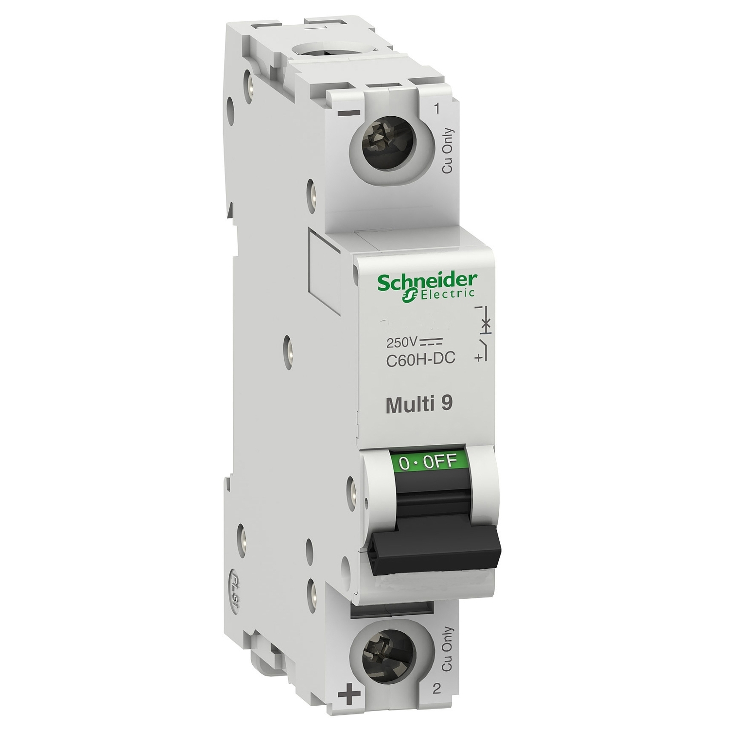 Miniature circuit breaker (MCB), Multi9 C60H-DC, 1P, 15A, C curve, 5kA (UL 1077), 6kA (IEC/EN 60947-2)