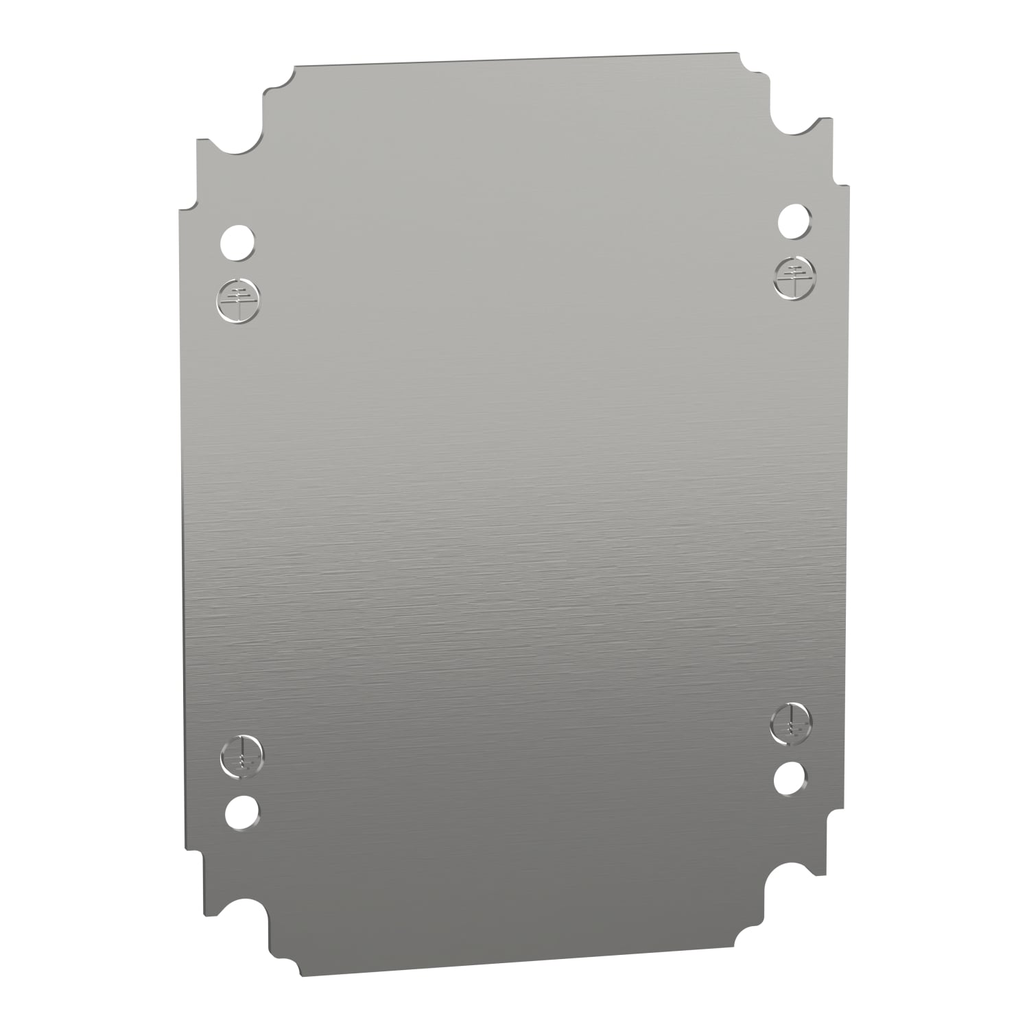 Plain mounting plate H250xW200mm made of galvanised sheet steel