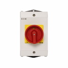 Eaton Rotary disconnect main switch, 25 A, Category: disconnect switch, Surface, Red handle