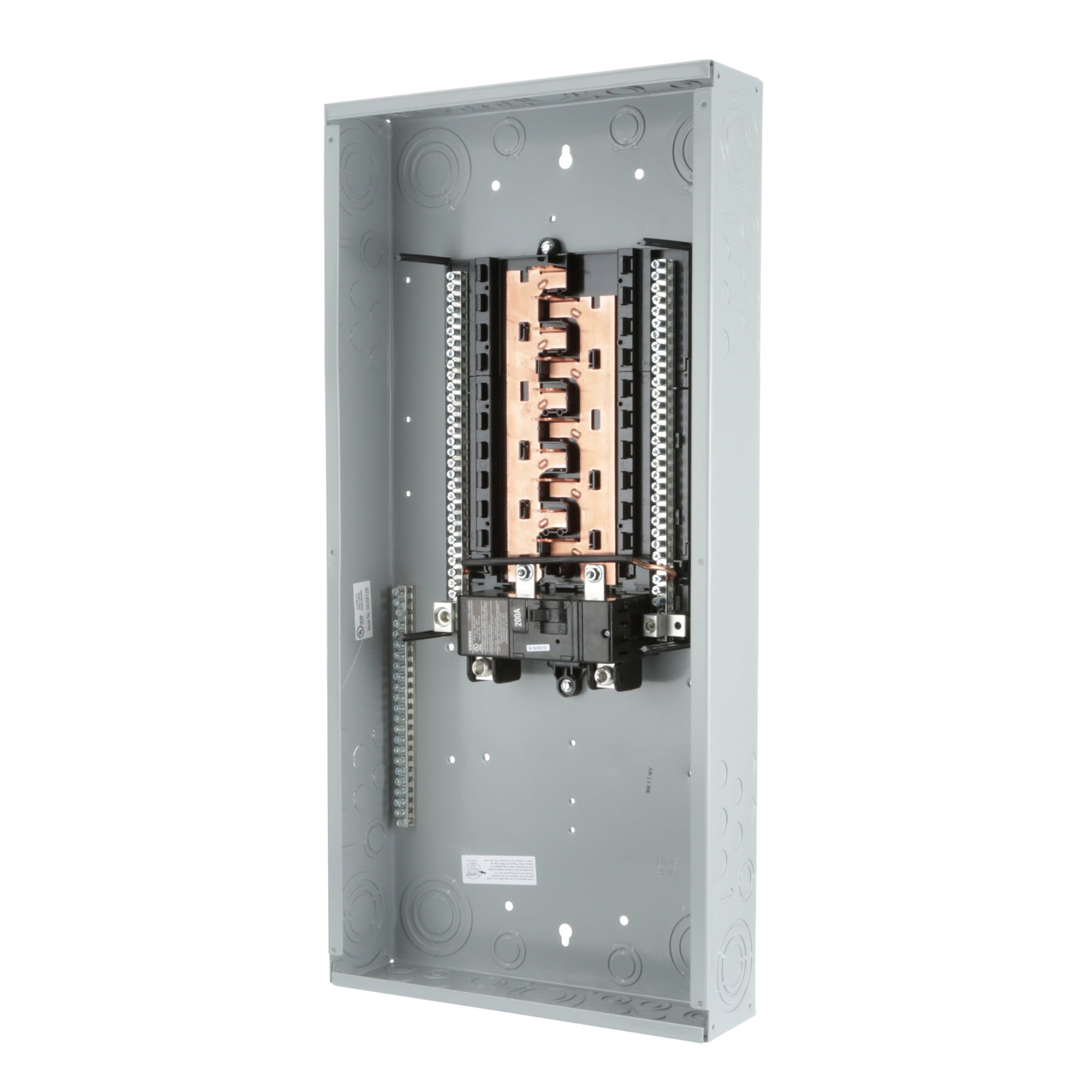  LOW VOLTAGE PL SERIES LOAD CENTER. FACTORY INSTALLED MAINBREAKER WITH 20 1-INCH SPACES ALLOWING MAX 40 CIRCUITS. 1-PHASE 3-WIRESYSTEM RATED 120/240V (200A) 22KA INTERRUPT. SPECIAL FEATURES COPPERBUS, INTERCHANGEABLE MAIN, GRAY TRIM, NEMA TYPE1 ENCLOSURE FOR INDOORUSE.. REPLACED BY PN2040B1200C. AVAILABLE 4/1/2020