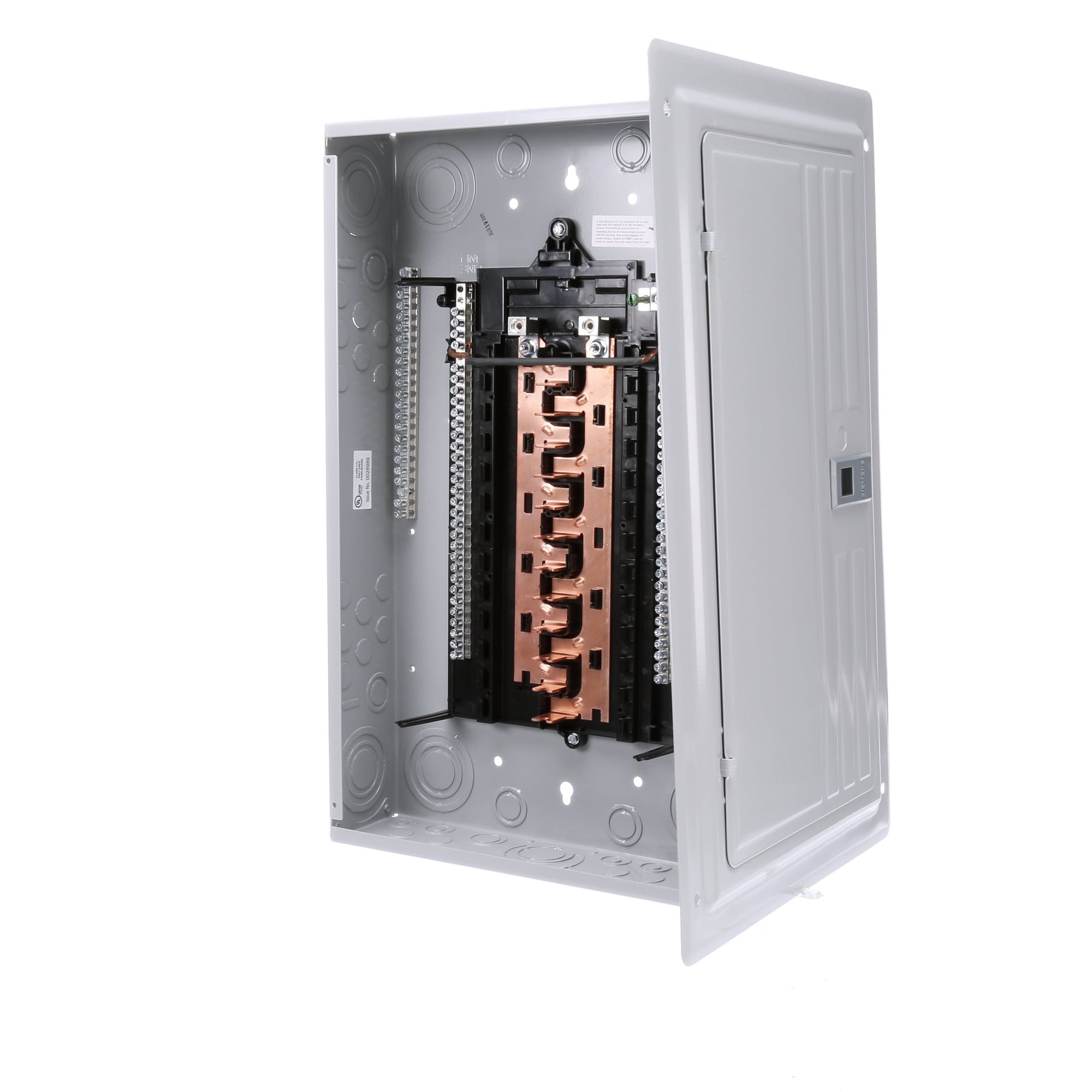 LOW VOLTAGE PL SERIES LOAD CENTER. MAIN LUG WITH 24 1-INCHSPACES ALLOWING MAX 40 CIRCUITS. 1-PHASE 3-WIRE SYSTEM RATED 120/240V(125A) 100KA INTERRUPT. SPECIAL FEATURES COPPER BUS, INTERCHANGEABLEMAIN, GRAY TRIM, NEMA TYPE1 ENCLOSURE FOR INDOOR USE.. REPLACED BY PN2448L1125C. AVAILABLE 4/1/2020