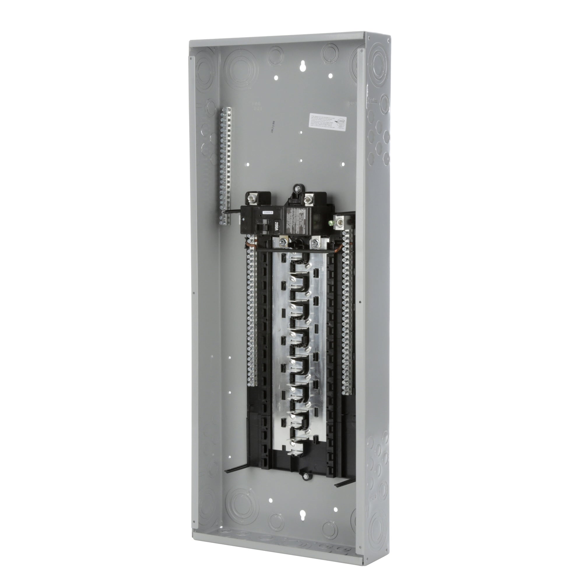  LOW VOLTAGE PL SERIES LOAD CENTER. FACTORY INSTALLED MAINBREAKER WITH 30 1-INCH SPACES ALLOWING MAX 40 CIRCUITS. 1-PHASE 3-WIRESYSTEM RATED 120/240V (200A) 22KA INTERRUPT. SPECIAL FEATURES ALUMINUMBUS, INTERCHANGEABLE MAIN, GRAY TRIM, NEMA TYPE1 ENCLOSURE FOR INDOORUSE.. REPLACED BY PN3048B1200. AVAILABLE 4/1/2020