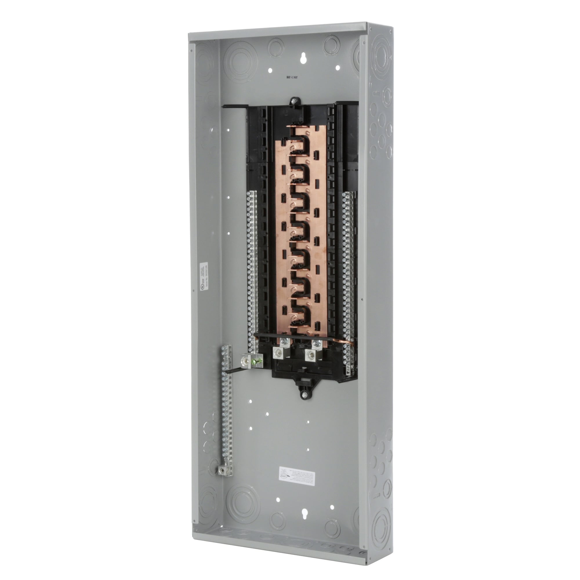  LOW VOLTAGE PL SERIES LOAD CENTER. MAIN LUG WITH 30 1-INCHSPACES ALLOWING MAX 40 CIRCUITS. 1-PHASE 3-WIRE SYSTEM RATED 120/240V(200A) 100KA INTERRUPT. SPECIAL FEATURES COPPER BUS, INTERCHANGEABLEMAIN, GRAY TRIM, NEMA TYPE1 ENCLOSURE FOR INDOOR USE.. REPLACED BY PN3048L1200C. AVAILABLE 4/1/2020