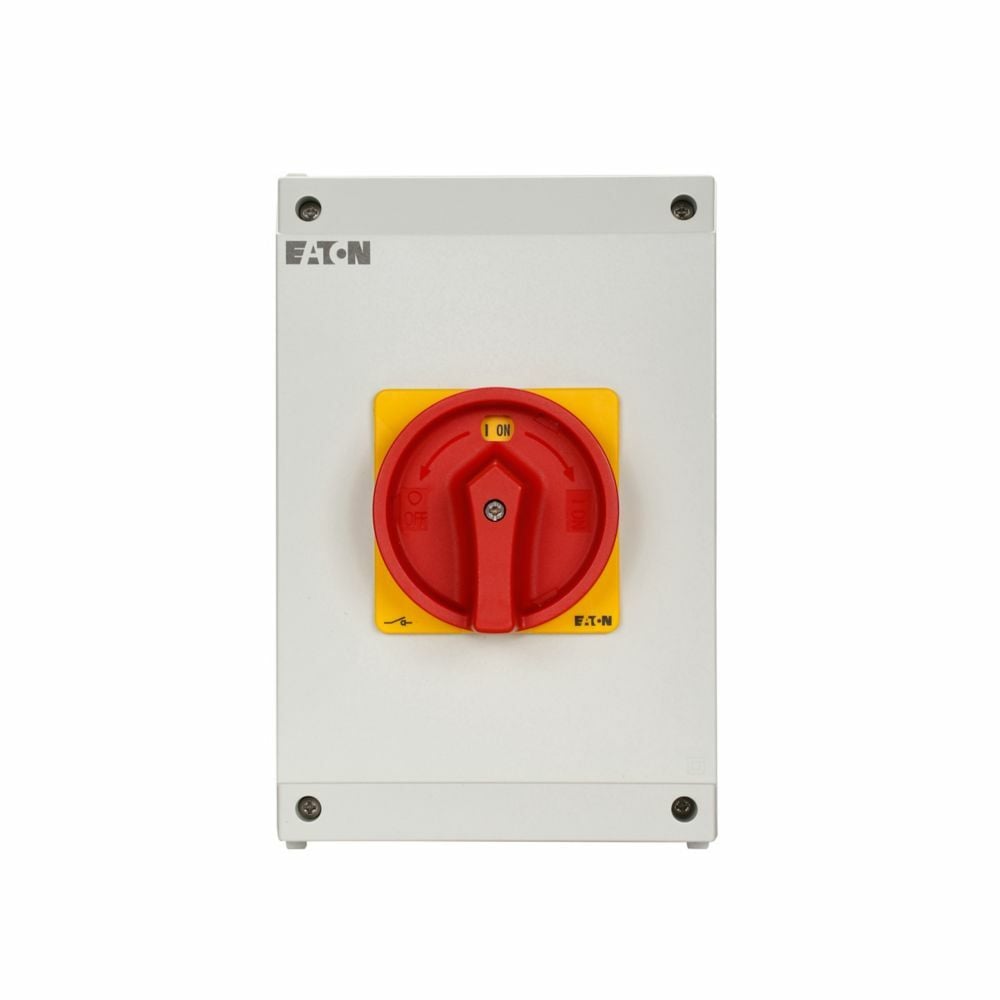 Eaton Rotary disconnect main switch, 63 A, Surface, Red handle
