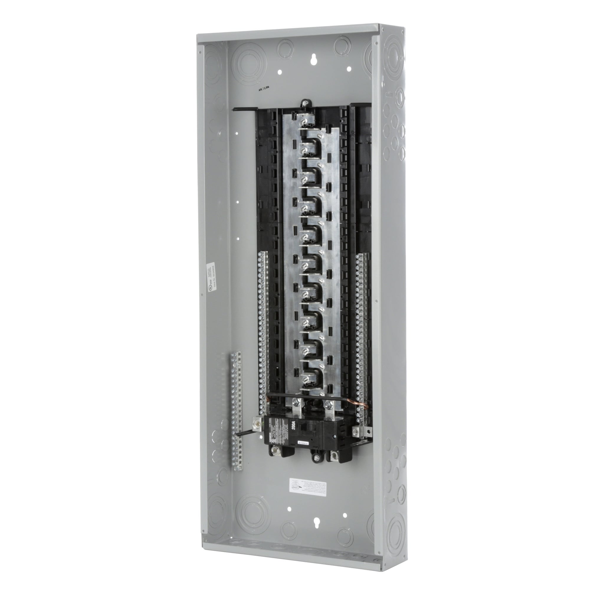  LOW VOLTAGE PL SERIES LOAD CENTER. FACTORY INSTALLED MAINBREAKER WITH 40 1-INCH SPACES ALLOWING MAX 40 CIRCUITS. 1-PHASE 3-WIRESYSTEM RATED 120/240V (200A) 22KA INTERRUPT. SPECIAL FEATURES ALUMINUMBUS, INTERCHANGEABLE MAIN, GRAY TRIM, NEMA TYPE1 ENCLOSURE FOR INDOORUSE.. REPLACED BY PN4040B1200. AVAILABLE 4/1/2020