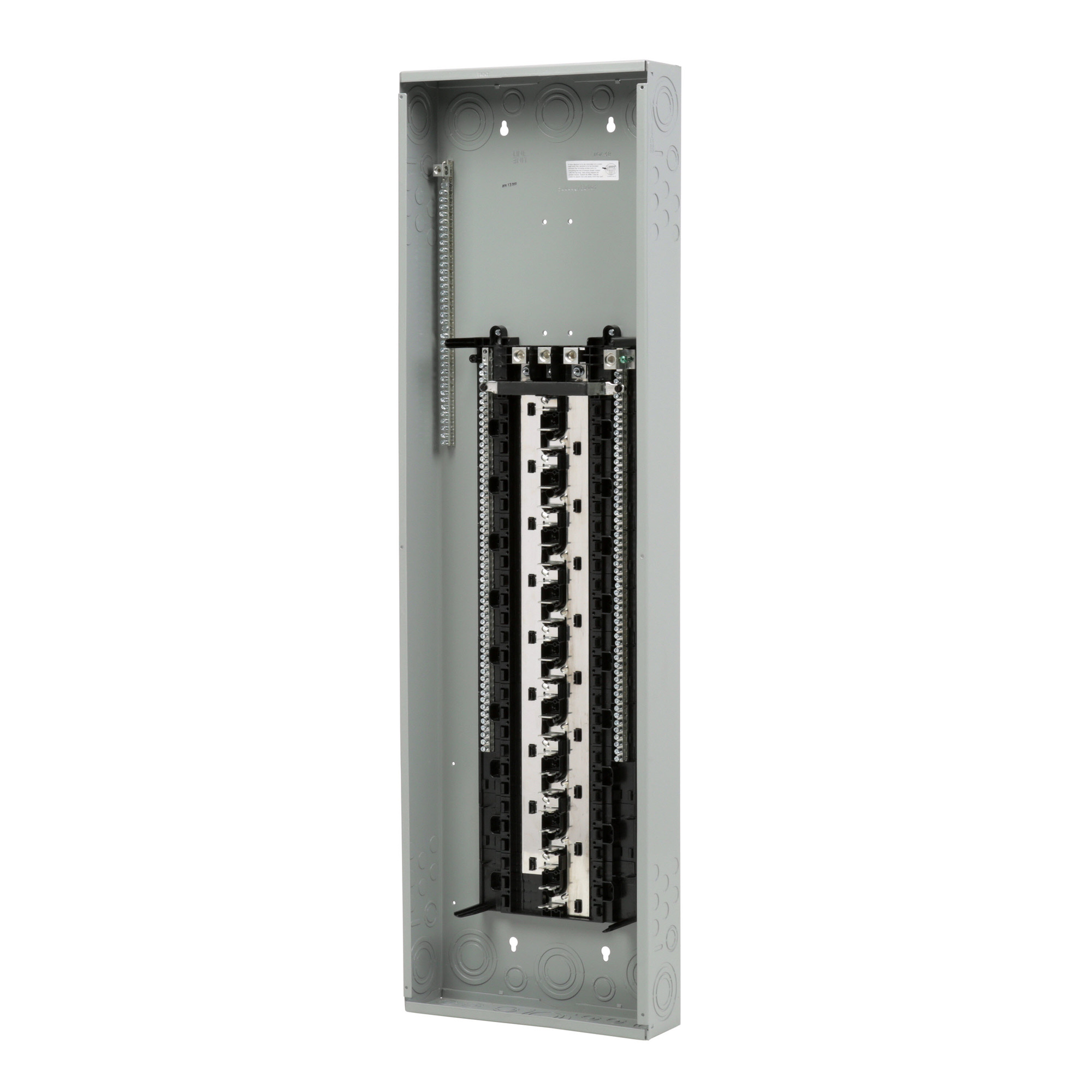 LOW VOLTAGE PL SERIES LOAD CENTER. MAIN LUG WITH 54 1-INCH SPACES ALLOWING MAX 70 CIRCUITS. 3-PHASE 4-WIRE SYSTEM RATED 120/240V OR 120/208V (225A) 100KA INTERRUPT. SPECIAL FEATURES COPPER BUS, INTERCHANGEABLE MAIN, GRAY TRIM, NEMATYPE1 ENCLOSURE FOR INDOOR USE.
