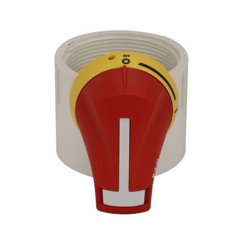 PHR1N4XFT Type PH1 Rotary External Front Pistol Disconnect Operating Handle, 3-1/2 in L x 3-1/2 in W x 2 in H, Red/Yellow