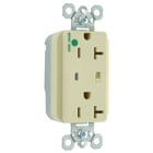 PlugTailHospital Grade Extra Heavy-DutySurge ProtectiveDuplexReceptacle offers increased transient protection, reliability and protection notification (Audible Alarm with LED Indicator). 20amp 125volt, Ivory.