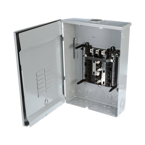  LOW VOLTAGE PL SERIES LOAD CENTER. MAIN LUG WITH 12 1-INCH SPACES ALLOWING MAX 24 CIRCUITS. 3-PHASE 4-WIRE SYSTEM RATED 120/240V OR 120/208V (125A) 100KA INTERRUPT. SPECIAL FEATURES COPPER BUS, INTERCHANGEABLE MAIN, GRAY TRIM, NEMATYPE3R ENCLOSURE FOR OUTDOOR USE.