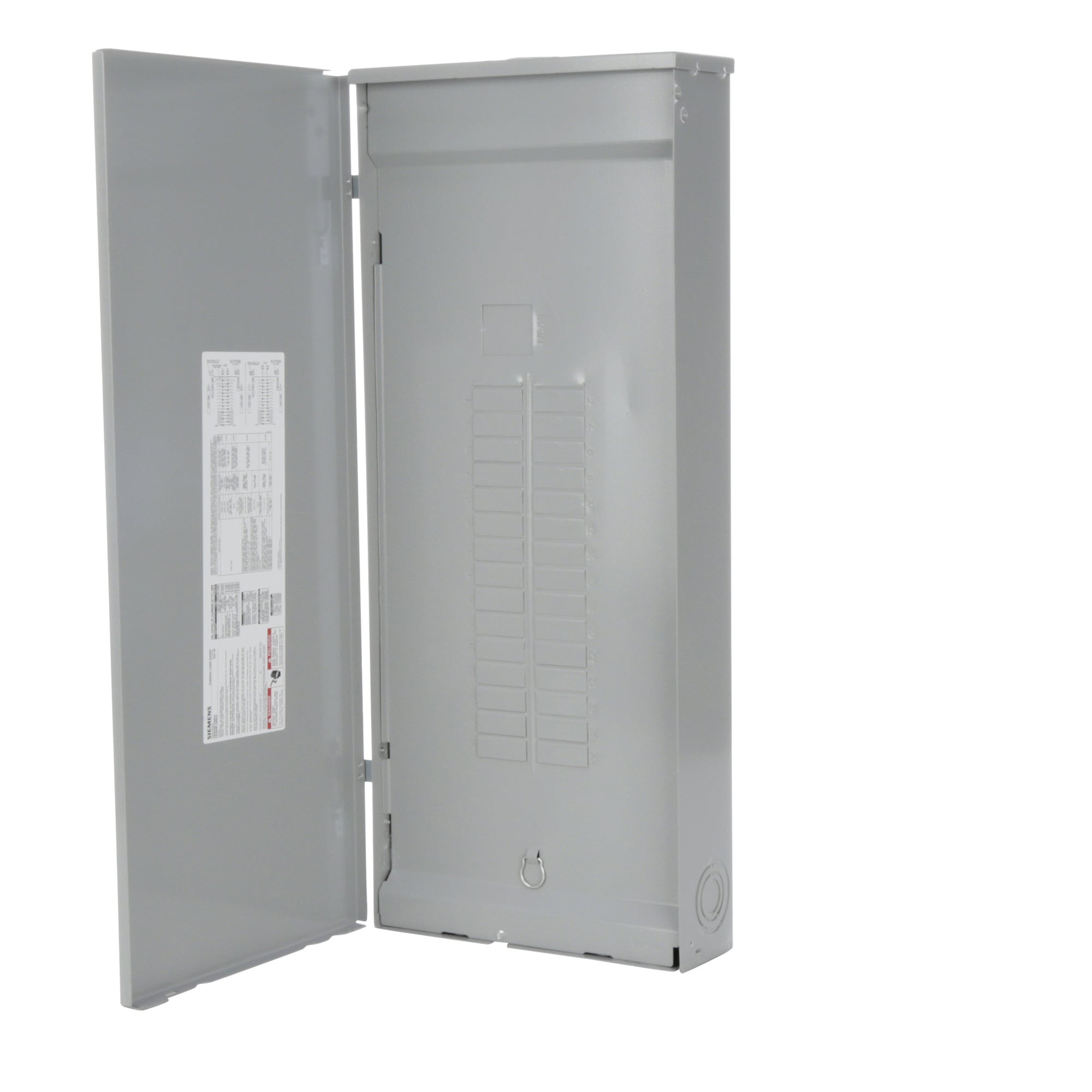  LOW VOLTAGE PL SERIES LOAD CENTER. MAIN LUG WITH 30 1-INCHSPACES ALLOWING MAX 40 CIRCUITS. 1-PHASE 3-WIRE SYSTEM RATED 120/240V(200A) 100KA INTERRUPT. SPECIAL FEATURES COPPER BUS, INTERCHANGEABLEMAIN, GRAY TRIM, NEMA TYPE3R ENCLOSURE FOR OUTDOOR USE.. REPLACED BY PNW3048L1200C. AVAILABLE 4/1/2020