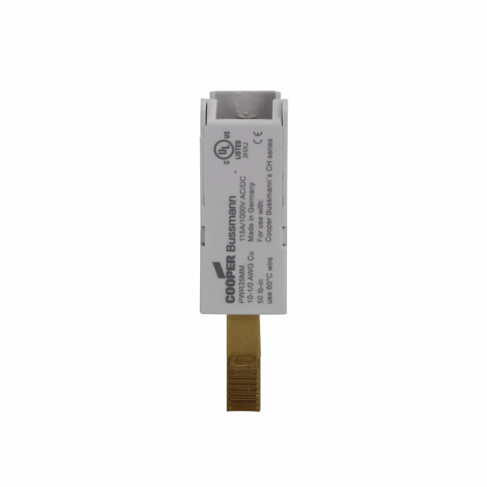 Eaton Bussmann series comb busbar, 1000 Vac, 100 Vdc, 115A, Non Indicating, Busbar Feeder Terminal