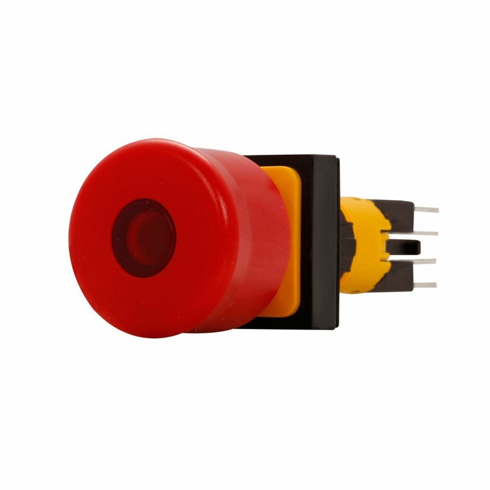 ILLUM E-STOP 25X25 RED