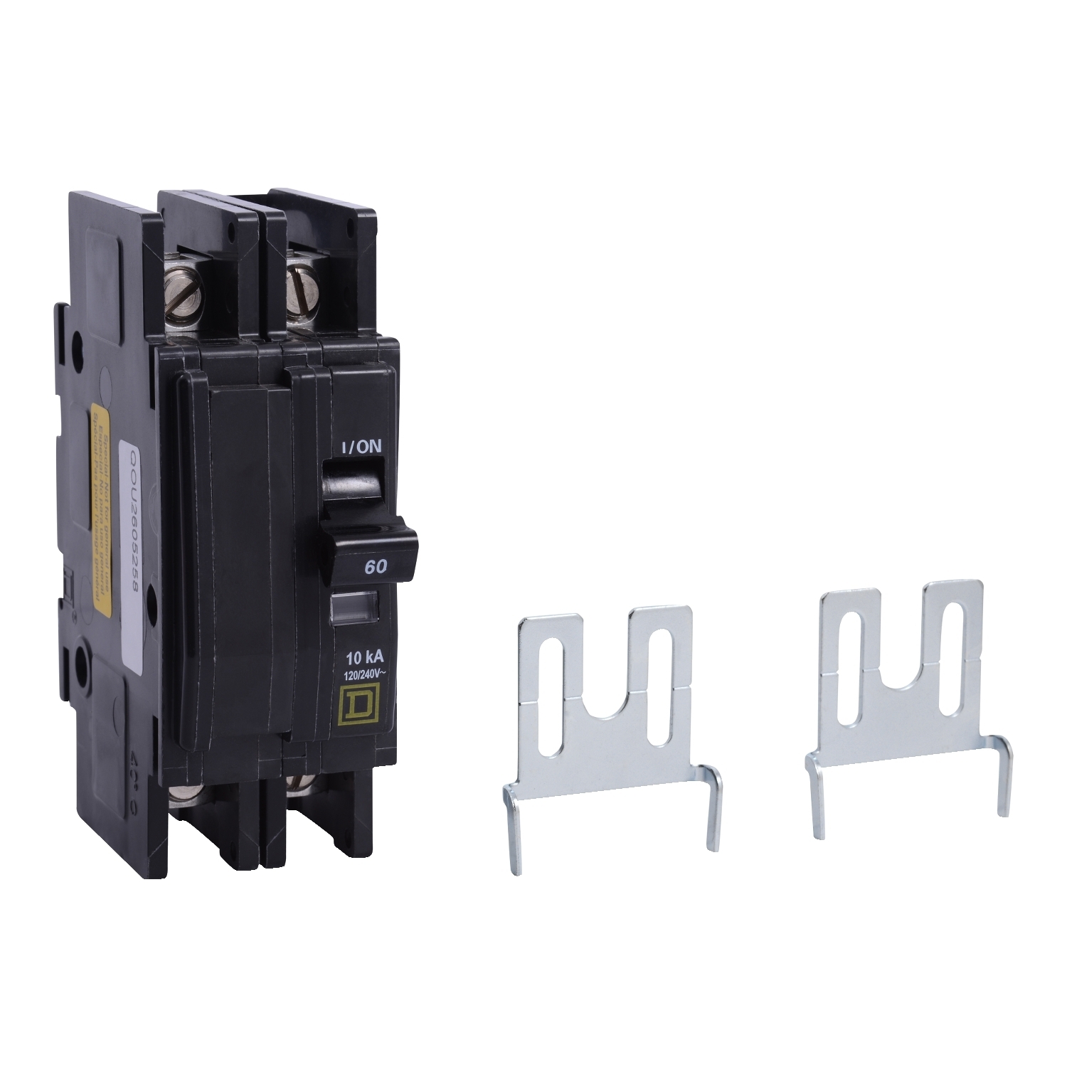 Mini circuit breaker, QOU, 60A, 2 pole, 120/240 VAC, 10kA