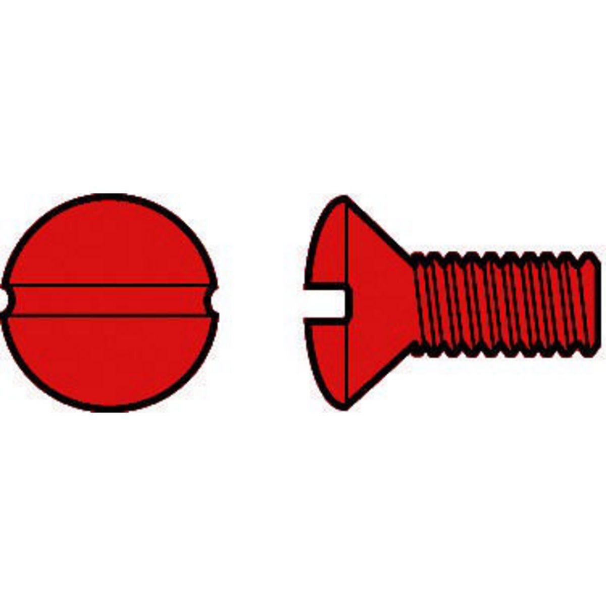 Wallplates, Replacement Screws, 3/8" Length, Red, 100 Pack