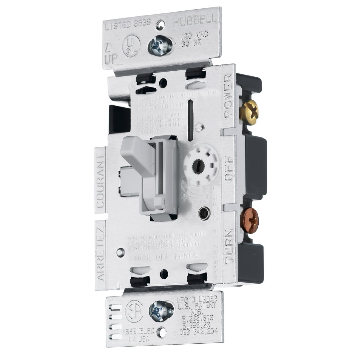 Switches and Lighting Controls, Dimmer for Compact Fluorescent and LED, Single Pole and Three Way, White