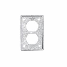 Eaton Crouse-Hinds series Condulet FD duplex receptacle cover, Malleable iron, Hot dip galvanized finish