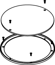 6 Gang Non-Metallic Bare Concrete and Terrazzo Ring; For Bare Concrete and Terrazzo Floor Applications
