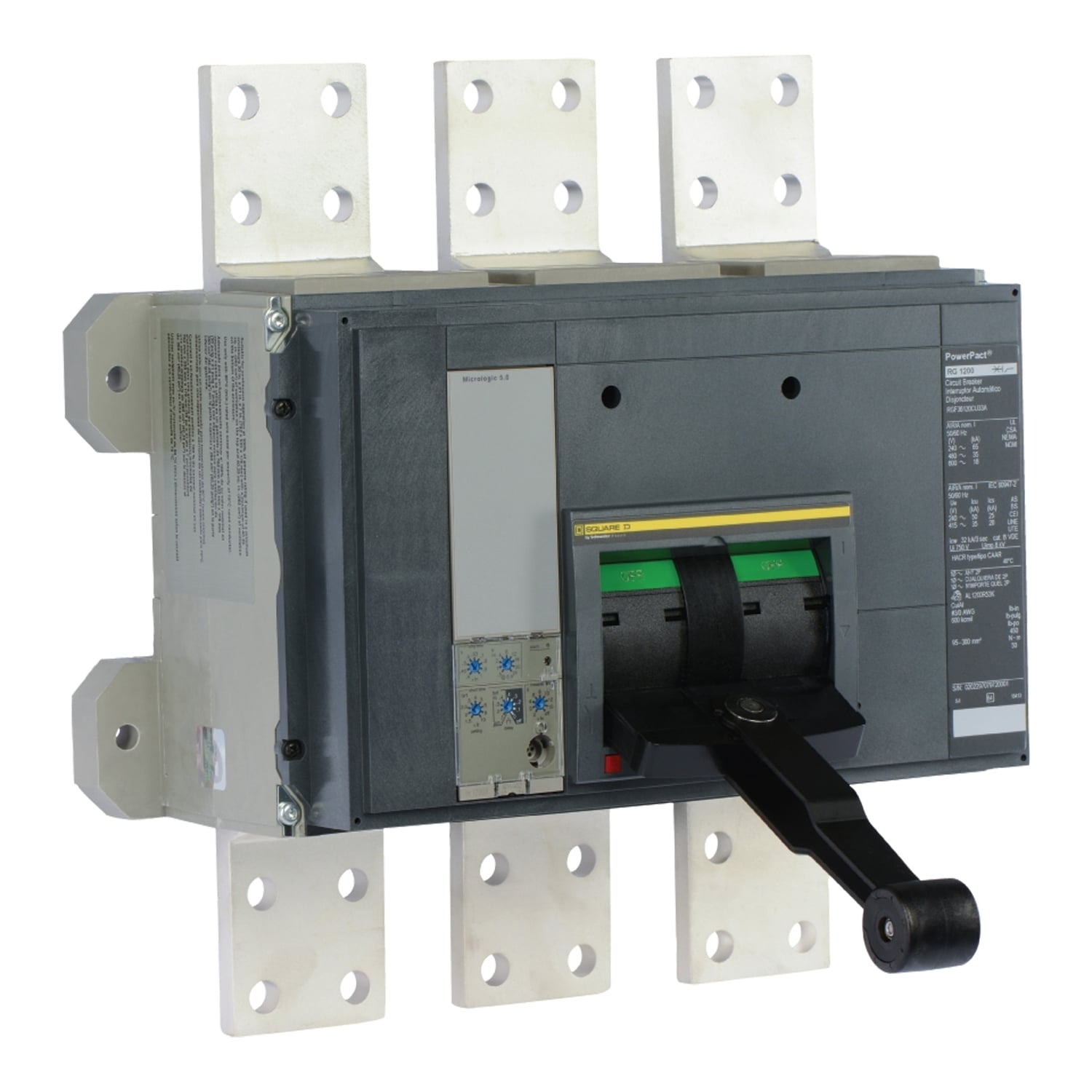 RJF36160CU33A Molded Case Circuit Breaker, 1600 Amp, 3 Pole, 600V