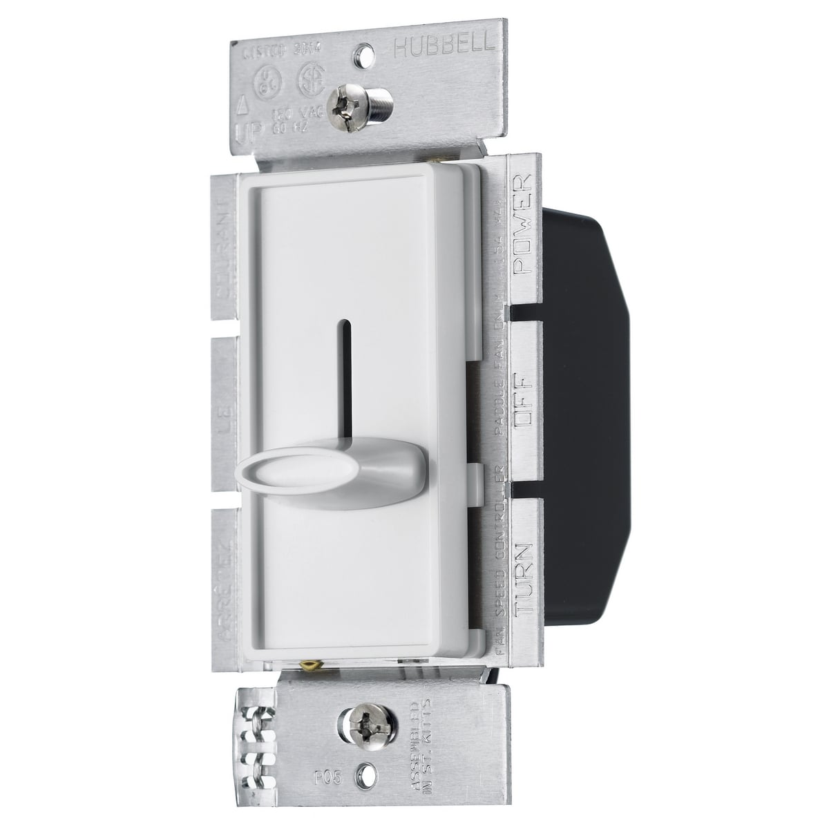 TradeSelect, Switches and Lighting Controls, Dimmers, Slider, Single Pole, 600W 120V AC, White
