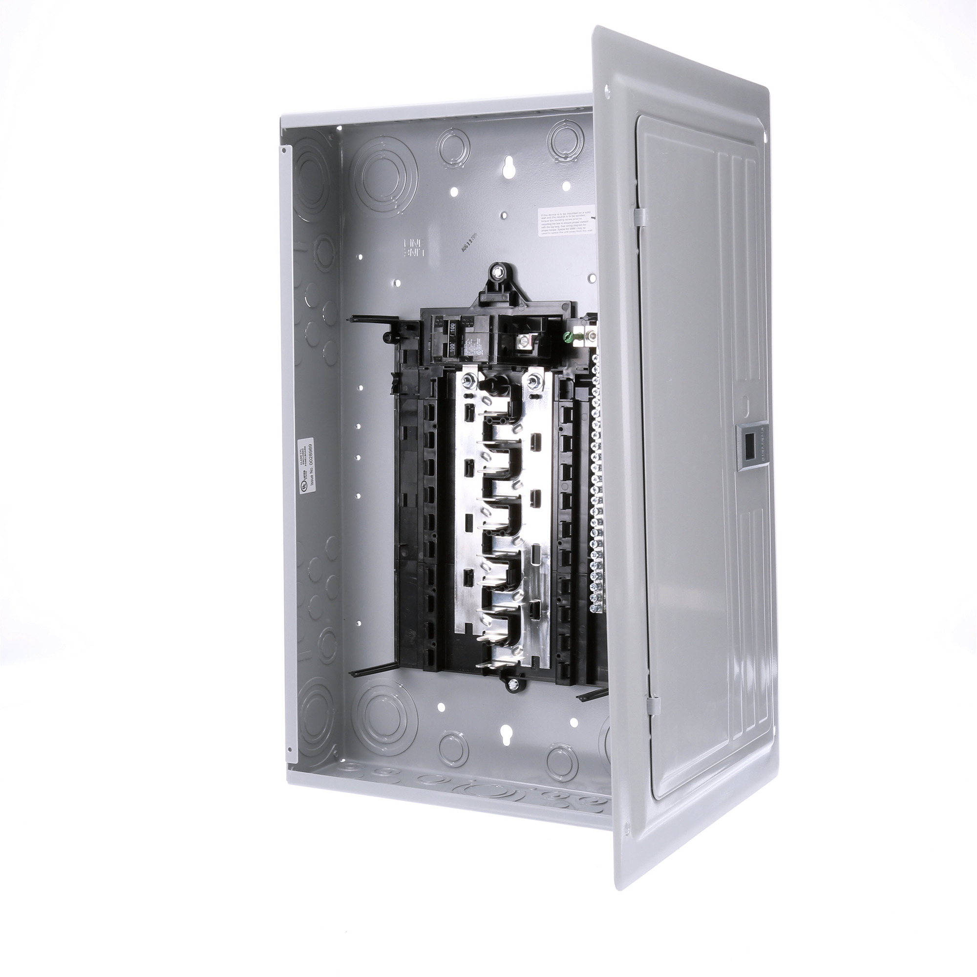  LOW VOLTAGE ES SERIES LOAD CENTER. FACTORY INSTALLED MAINBREAKER WITH 20 1-INCH SPACES ALLOWING MAX 24 CIRCUITS. 1-PHASE 3-WIRESYSTEM RATED 120/240V (100A) 22KA INTERRUPT. SPECIAL FEATURES ALUMINUMBUS, GRAY TRIM, NEMA TYPE1 ENCLOSURE FOR INDOOR USE.. REPLACED BY SN2040B1100. AVAILABLE 4/1/2020