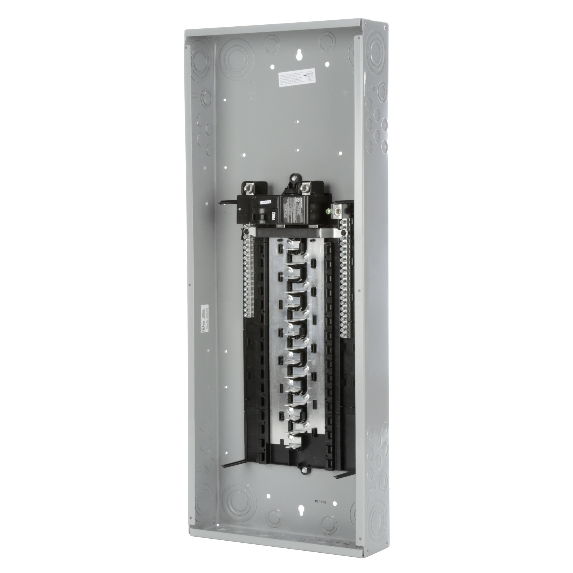  LOW VOLTAGE ES SERIES LOAD CENTER. FACTORY INSTALLED MAINBREAKER WITH 30 1-INCH SPACES ALLOWING MAX 40 CIRCUITS. 1-PHASE 3-WIRESYSTEM RATED 120/240V (200A) 22KA INTERRUPT. SPECIAL FEATURES ALUMINUMBUS, GRAY TRIM, NEMA TYPE1 ENCLOSURE FOR INDOOR USE.. REPLACED BY SN3048B1200. AVAILABLE 4/1/2020