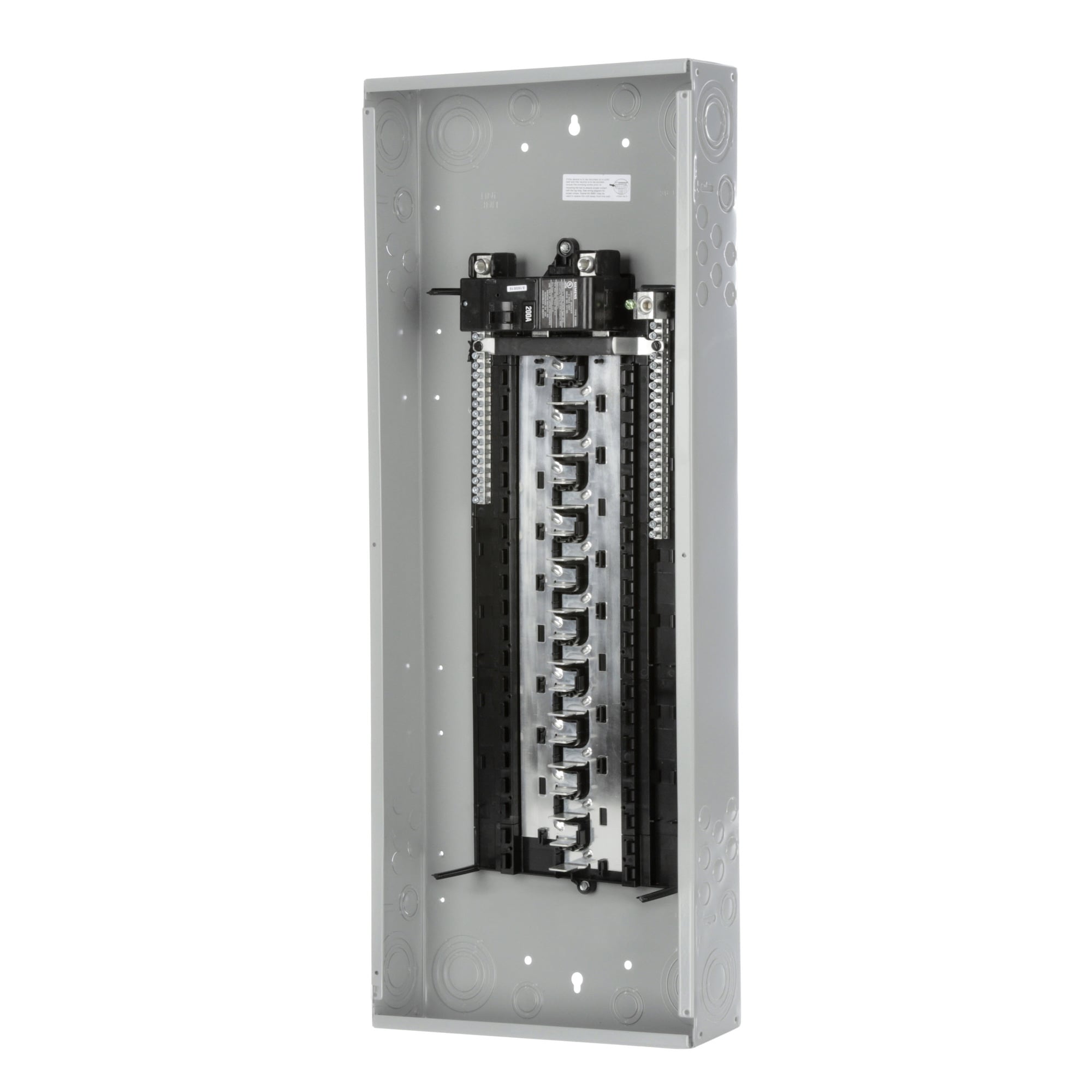  LOW VOLTAGE ES SERIES LOAD CENTER. FACTORY INSTALLED MAINBREAKER WITH 40 1-INCH SPACES ALLOWING MAX 40 CIRCUITS. 1-PHASE 3-WIRESYSTEM RATED 120/240V (200A) 22KA INTERRUPT. SPECIAL FEATURES ALUMINUMBUS, GRAY TRIM, NEMA TYPE1 ENCLOSURE FOR INDOOR USE.. REPLACED BY SN4040B1200. AVAILABLE 4/1/2020
