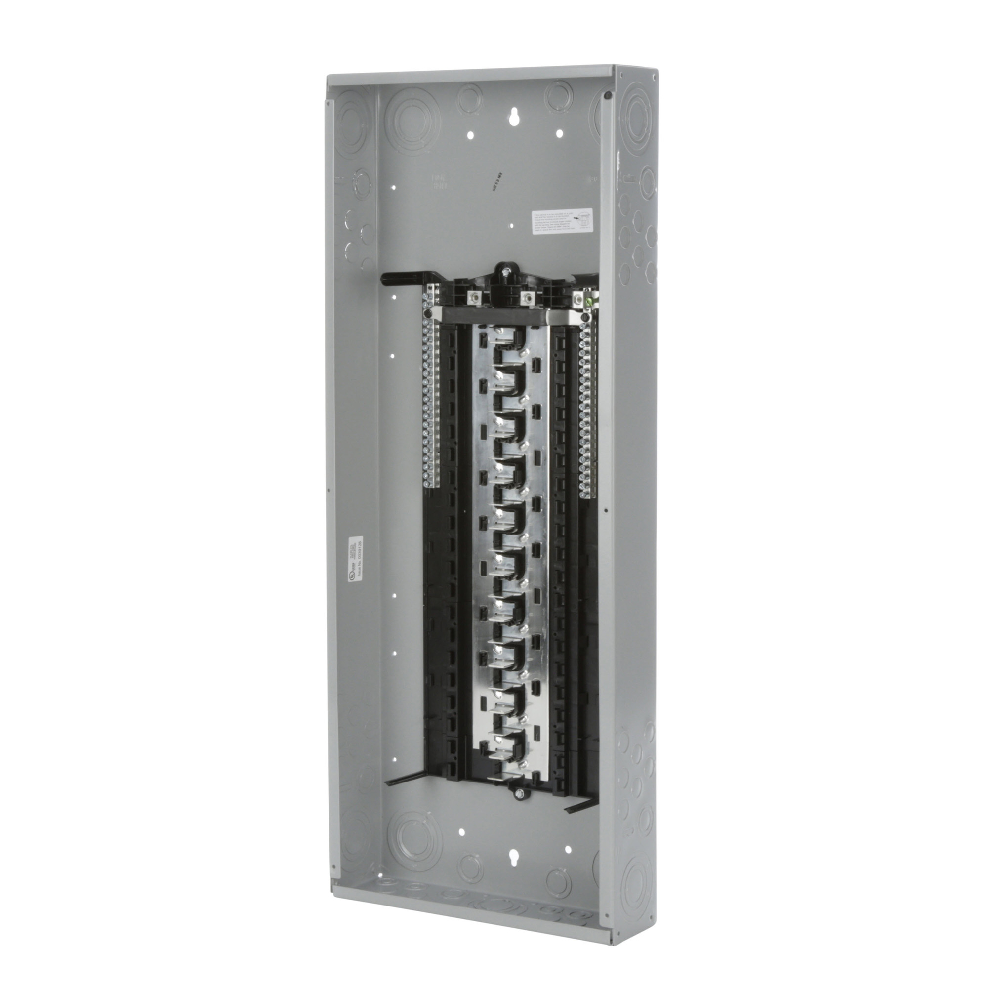  LOW VOLTAGE ES SERIES LOAD CENTER. MAIN LUG WITH 40 1-INCHSPACES ALLOWING MAX 40 CIRCUITS. 1-PHASE 3-WIRE SYSTEM RATED 120/240V(125A) 100KA INTERRUPT. SPECIAL FEATURES ALUMINUM BUS, GRAY TRIM, NEMATYPE1 ENCLOSURE FOR INDOOR USE.. REPLACED BY SN4040L1125. AVAILABLE 4/1/2020