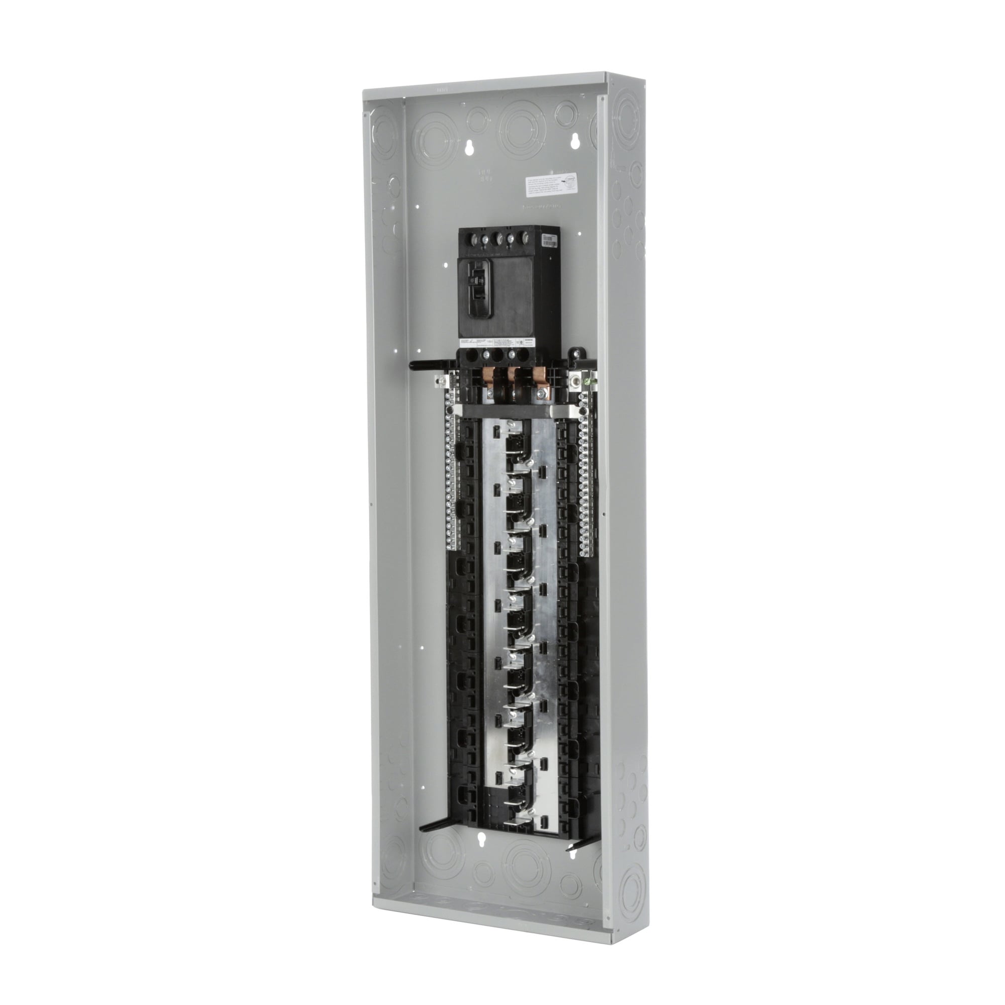 LOW VOLTAGE ES SERIES LOAD CENTER. FACTORY INSTALLED MAIN BREAKER WITH 42 1-INCH SPACES ALLOWING MAX 42 CIRCUITS. 3-PHASE 4-WIRE SYSTEM RATED 120/240V OR 120/208V (225A) 10KA INTERRUPT. SPECIAL FEATURES ALUMINUM BUS, GRAY TRIM, NEMA TYPE1 ENCLOSURE FOR INDOOR USE.