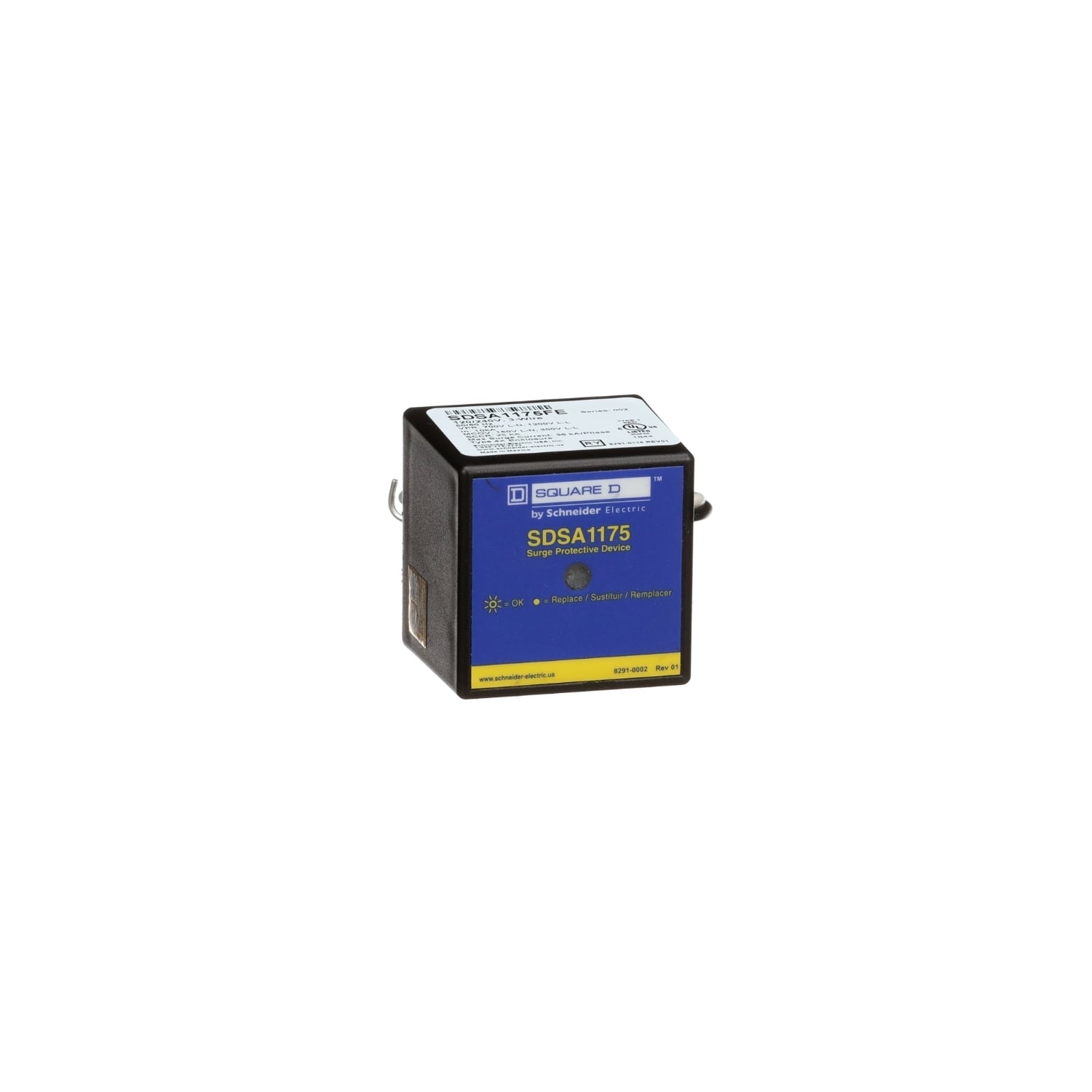 Surge protection device, Surgelogic, 36kA, 120/240 VAC, 1 phase, 3 wire, 25kA SCCR, NEMA 4X, quantity of 10