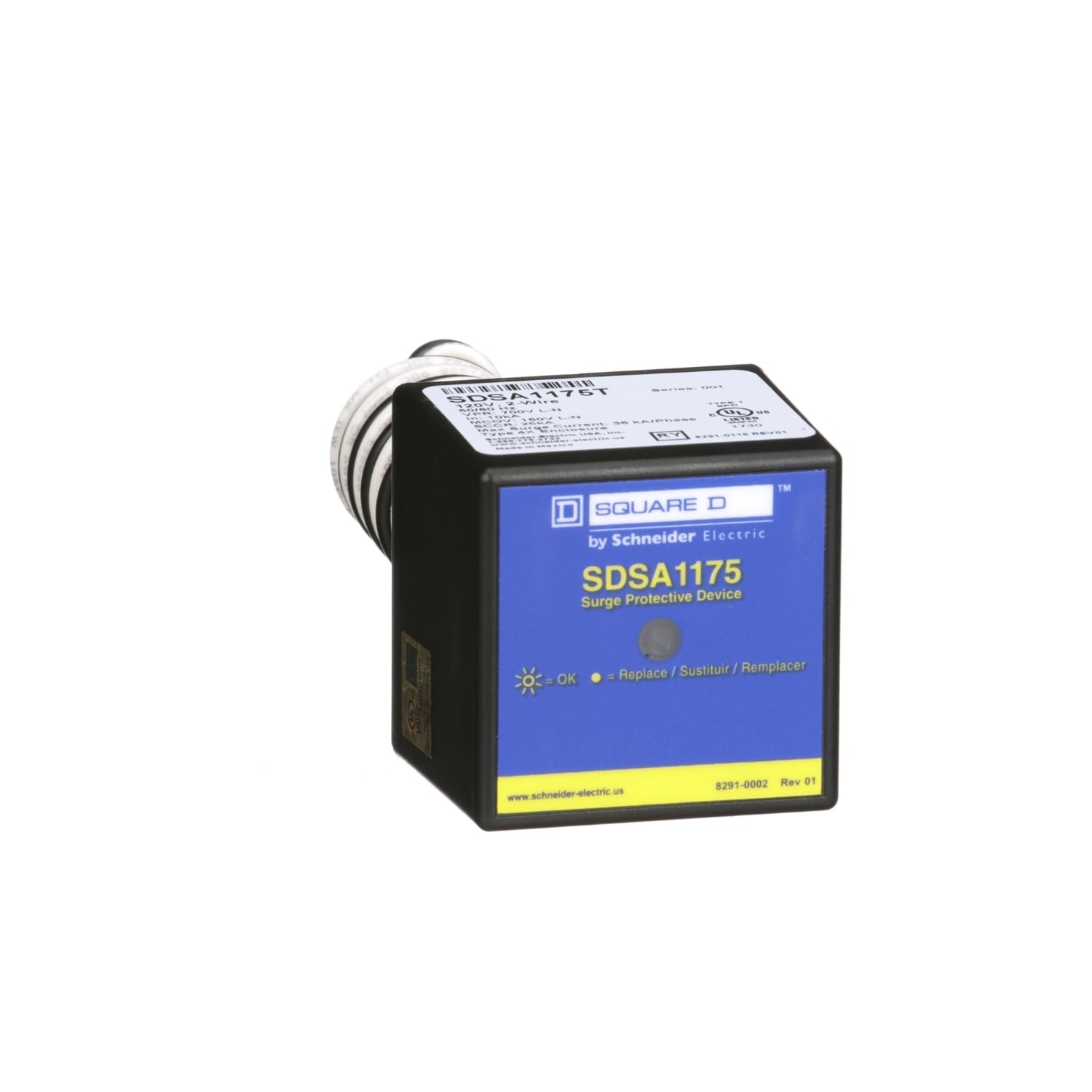 Surge protection device, Surgelogic, 36kA, 120 VAC, 1 phase, 3 wire, 25kA SCCR, NEMA 4X