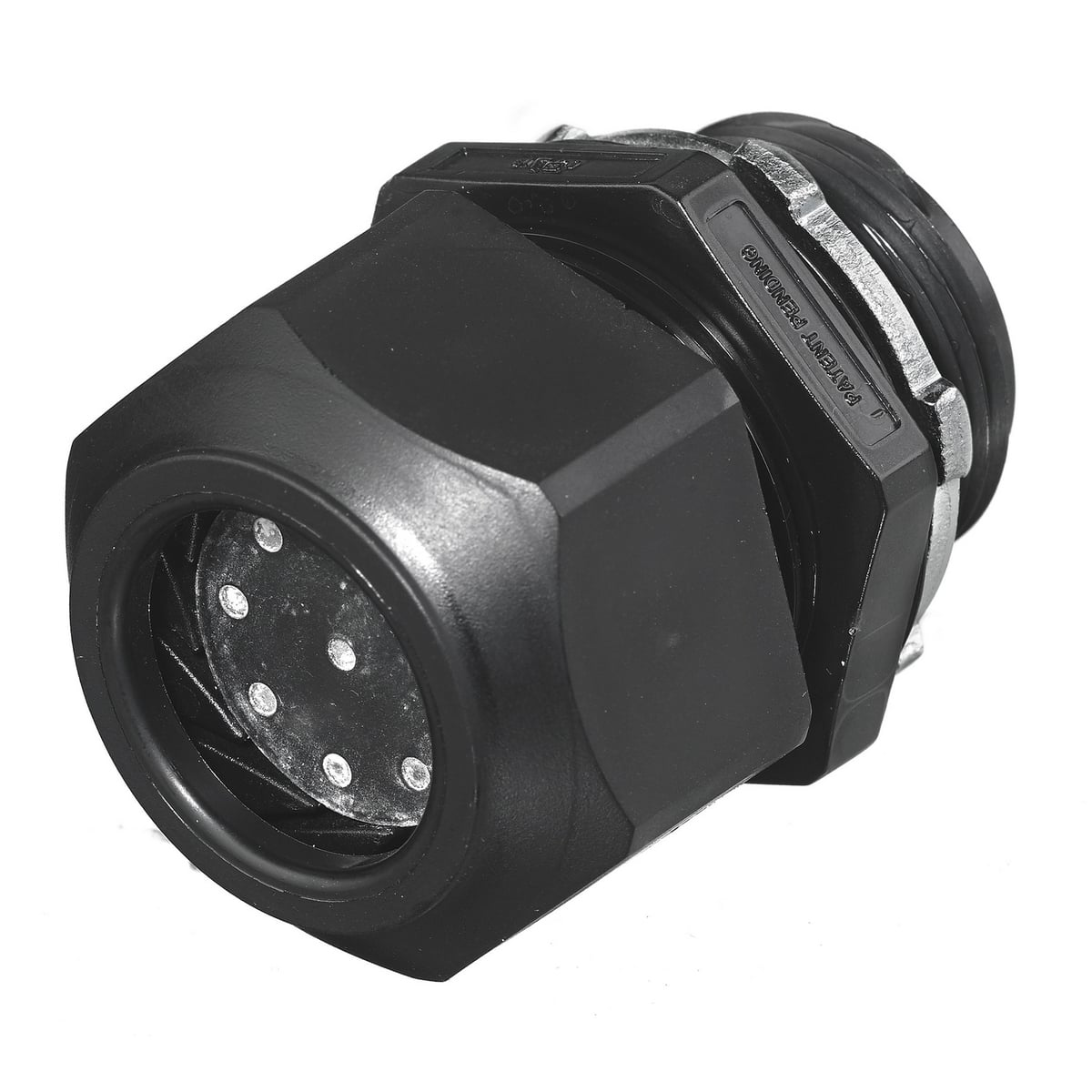 Kellems Wire Management, Multi-Hole Cord Grip Connectors, 3) .220" (5.6mm) Holes, 1/2", Black