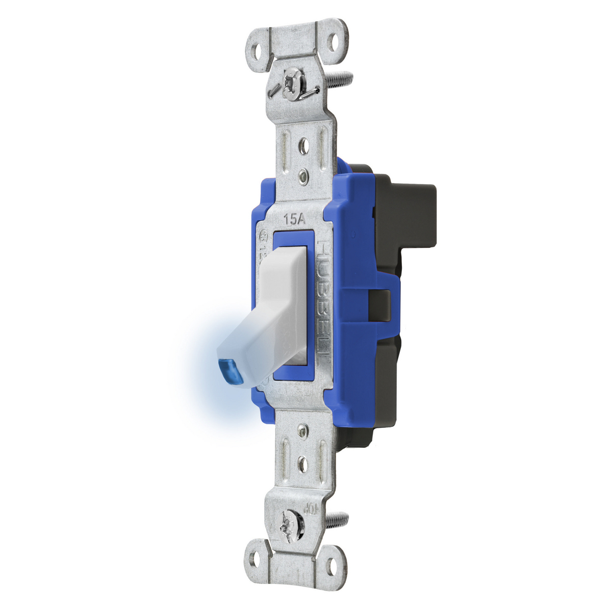 SNAP1201ILWNA Heavy Duty Illuminated Standard Toggle Switch, 120 to 277 V AC, 15 A, 4155 W Power Rating, 2-Position Contact