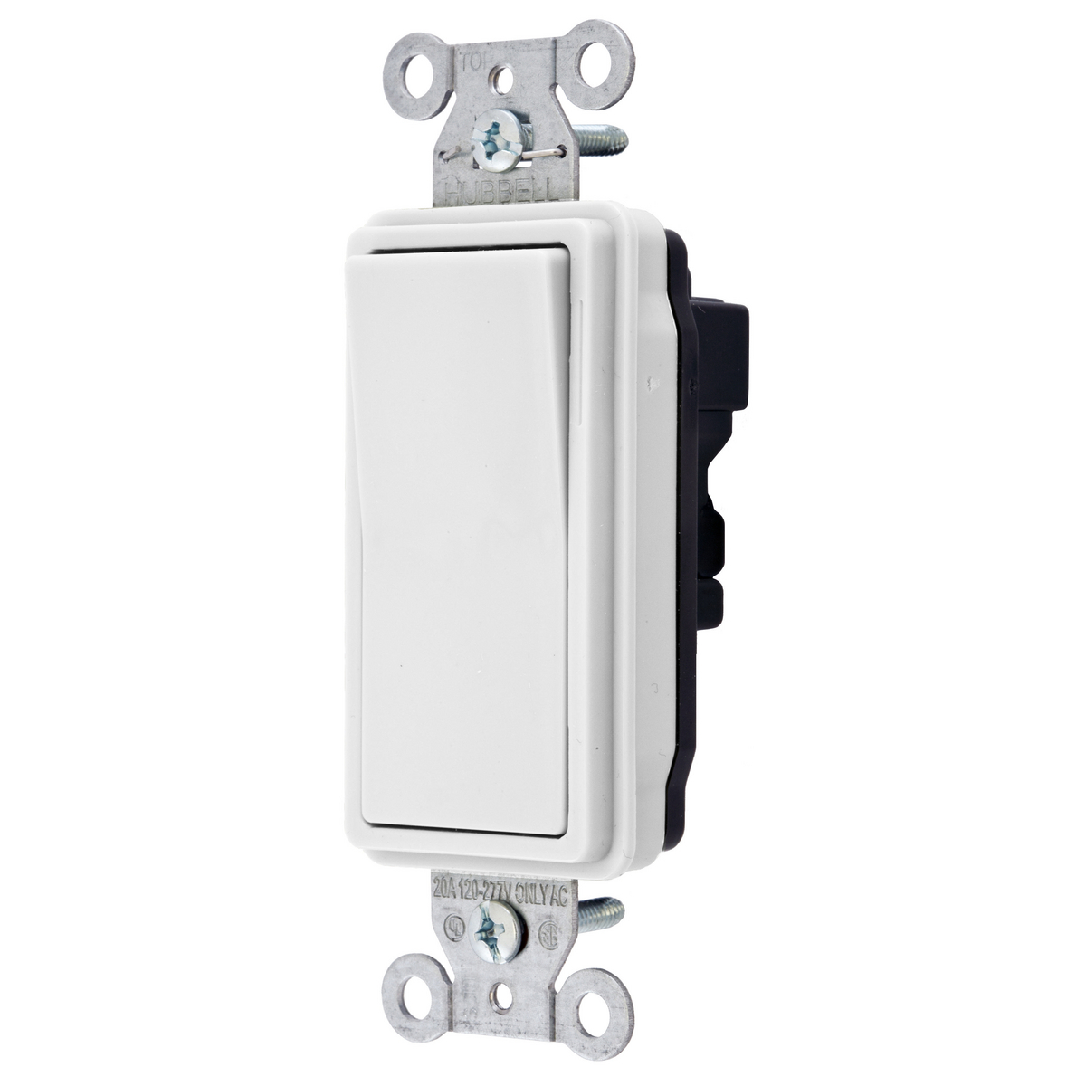 Switches and Lighting Controls, Industrial/Commercial Grade, SNAPConnect Series, Decorator Switches, Single Pole, 20A 120/277V AC, White, North American