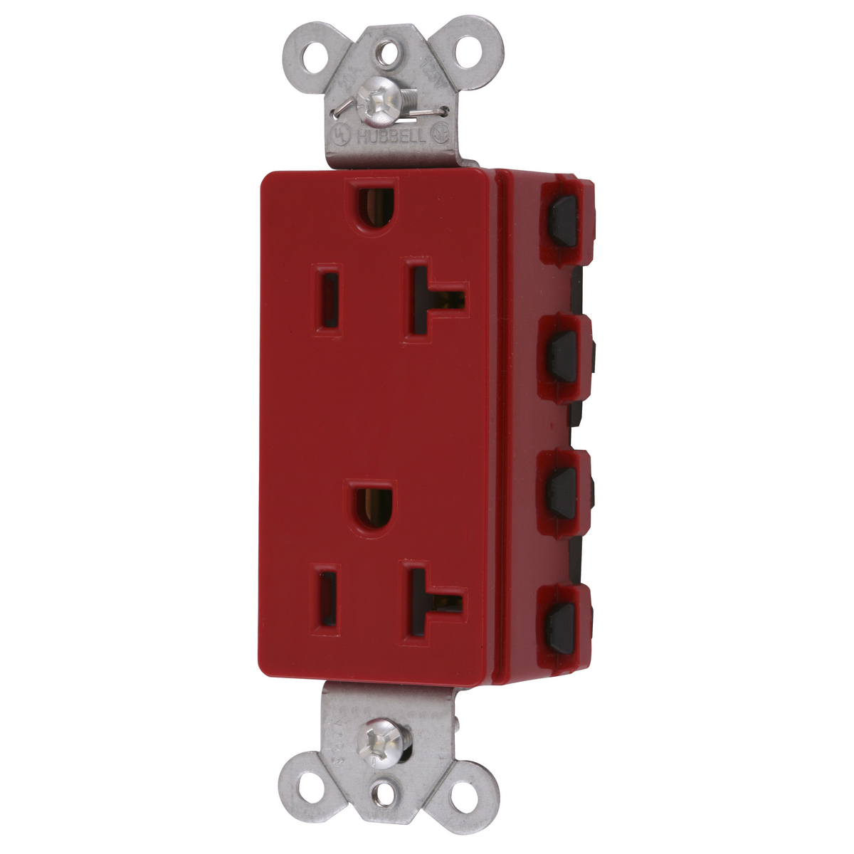 Straight Blade Devices, Receptacles, Style Line Decorator Duplex, SNAPConnect, 20A 125V, 2-Pole 3-Wire Grounding, 5-20R, Nylon, Red