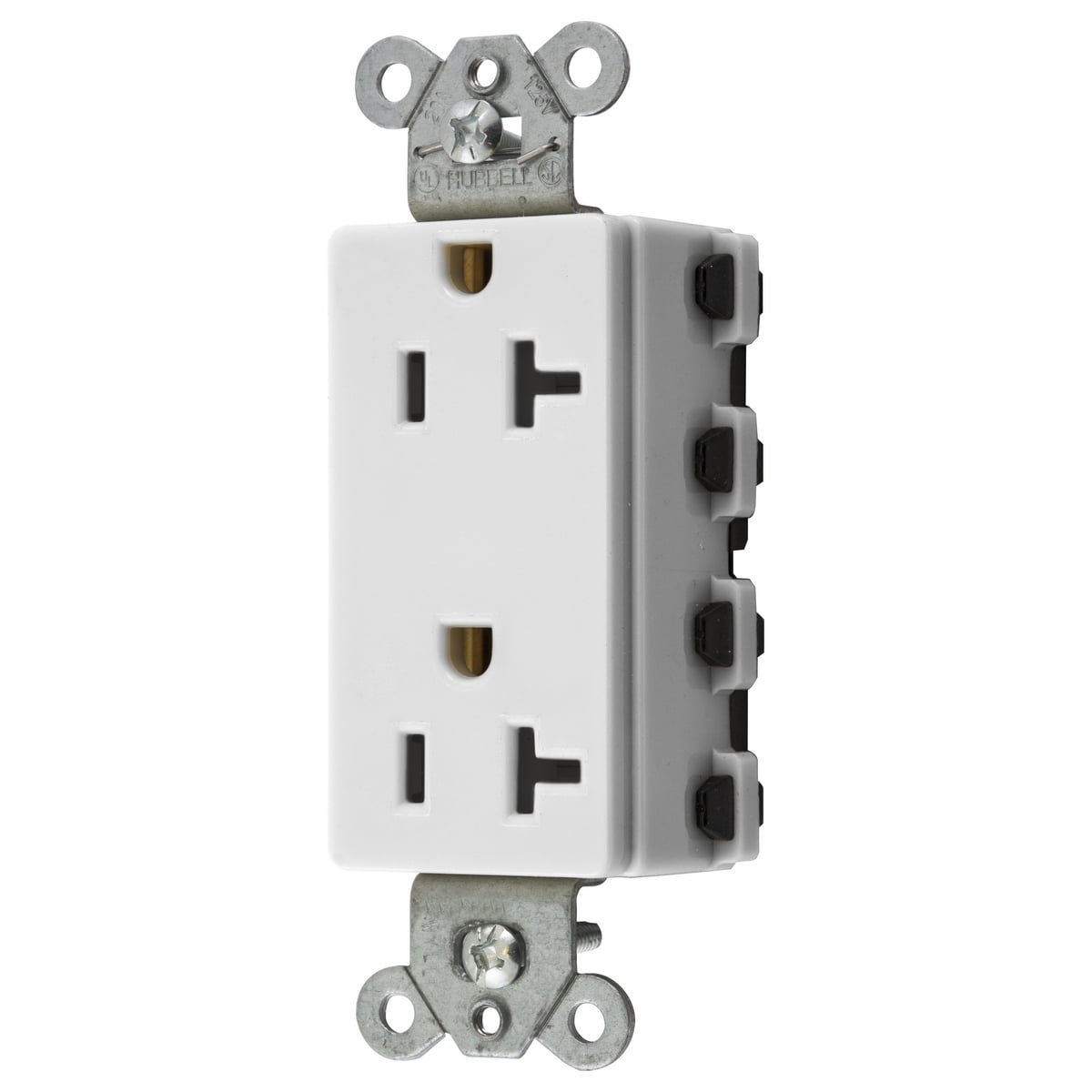 Straight Blade Devices, Receptacles, Style Line Decorator Duplex, SNAPConnect, 20A 125V, 2-Pole 3-Wire Grounding, 5-20R, Nylon, White