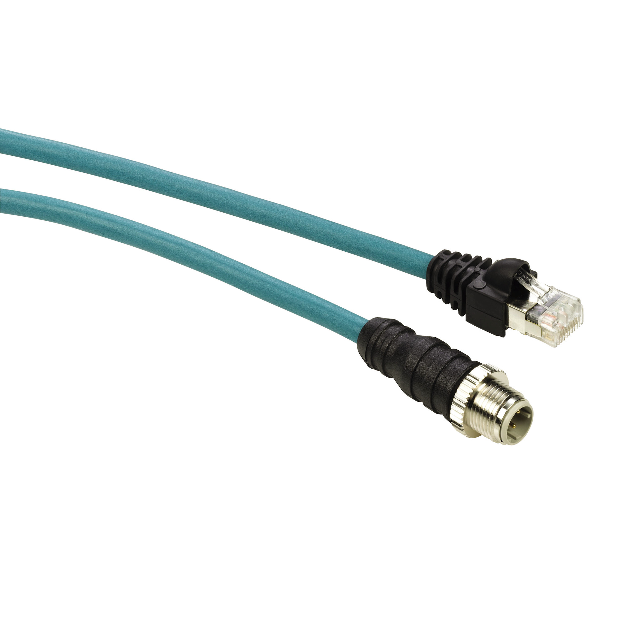 Ethernet copper cable for IP67 switch - M12 connector - 25 m