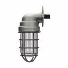 Eaton Crouse-Hinds series V-Series VG light fixture, Glass globe, With cast copper-free aluminum guard, Incandescent, Feraloy iron alloy, A-23 max. lamp size, Enclosed and gasketed, 3/4", 150W