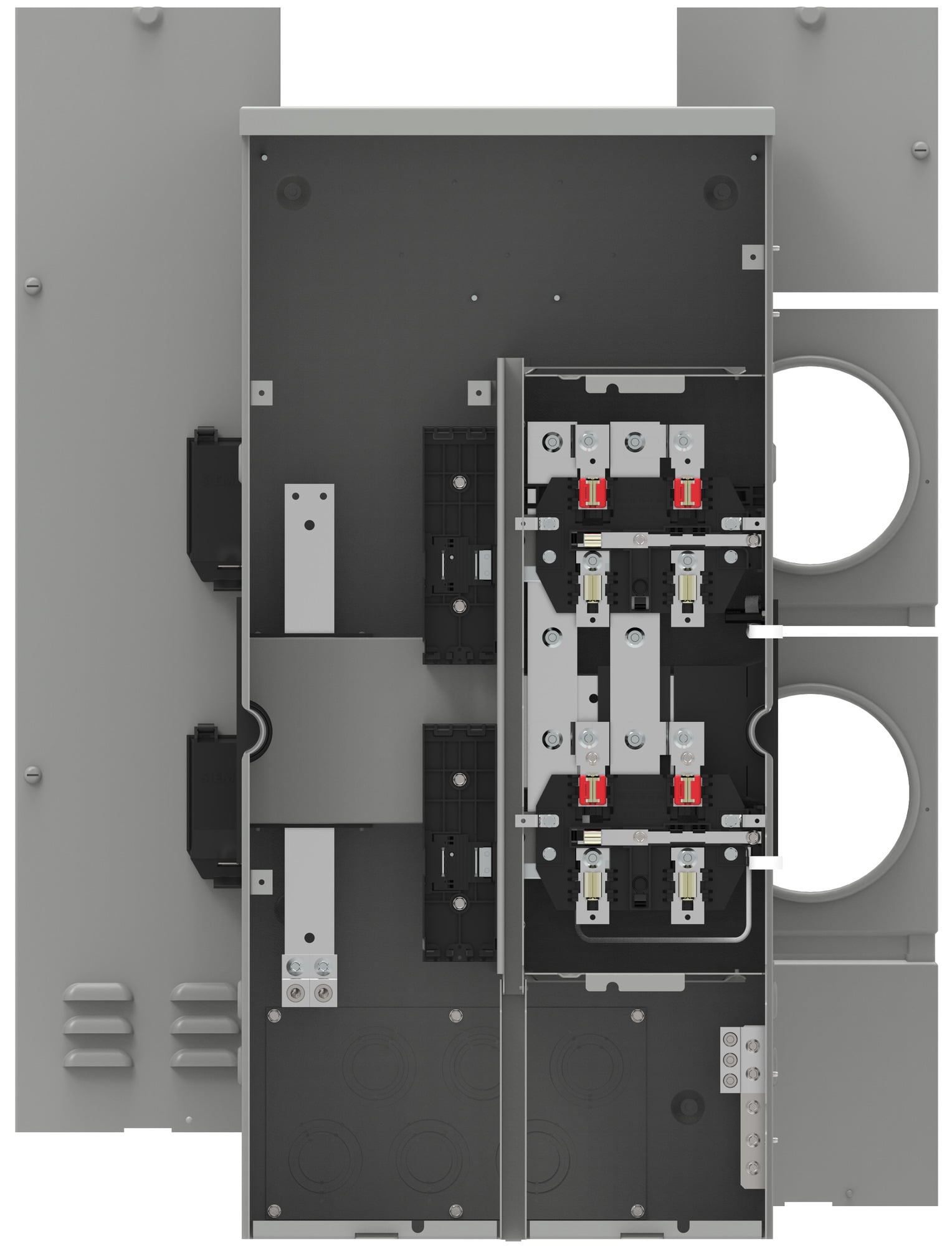 WMM21225J Power Mod Residential Meter Stack, 225 Amp, 1 Phase, Ringed, 2 Socket, UG
