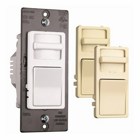 Wide Slide TradeMaster Interchangeable FaceMagnetic Low-VoltagePreset Dimmer. Single Pole/3-Way, 120V 700VA, includes 3 Interchangeable faces - Ivory, White and Light Almond. Pass and, Seymour Dimmers save energy and extend bulb life , energy consumption reductions of up to 30perc are possible.