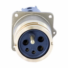 M RECEPT 4P W/PILOTS NO 4AWG