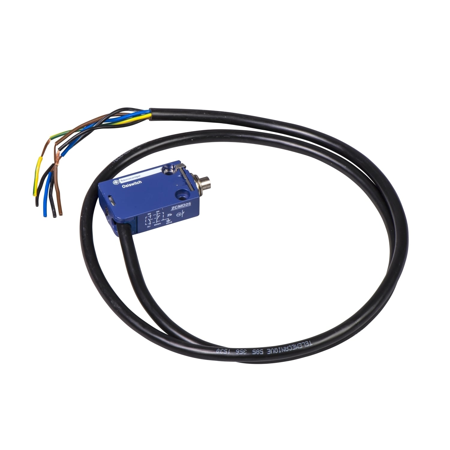 Limit switch, Limit switches XC Standard, XCMD, metal end plunger, 1NC+1 NO, slow, 1 m