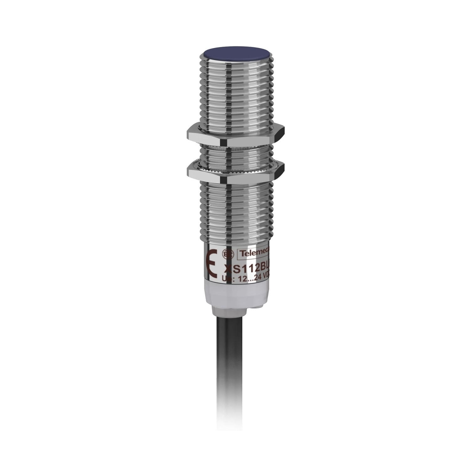 inductive sensor XS1 M12, L37mm, brass, Sn4mm, 12..24VDC, cable 2 m