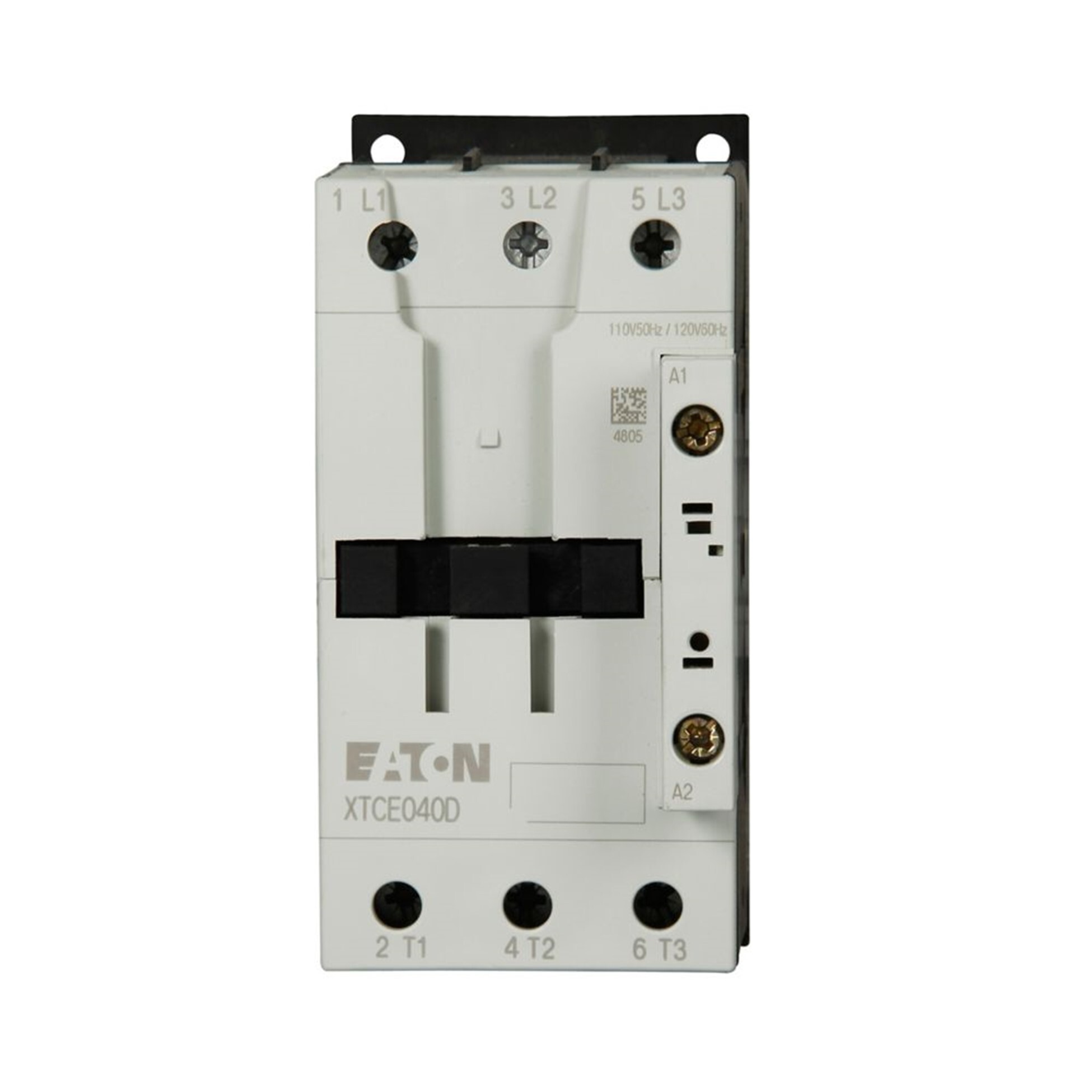 XTCE050D00A Full Voltage Non-Reversing IEC Contactor, 110/120 V AC V Coil, 50 A, 0NO-0NC Contact, 3 Poles