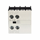 Eaton motor control auxiliary contact, Two-pole, Screw terminals, 1NO-1NC contact configuration, 16A conventional thermal rating, 6A at 220/230/240V, 3A at 380/400/415V, 1.5A at 500V rated operational voltage, Front mounting