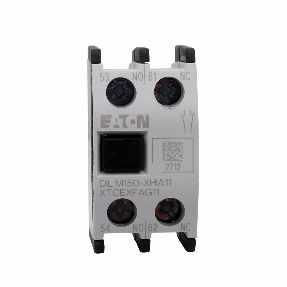 Eaton motor control auxiliary contact, Two-pole, Screw terminals, D-G Frame size, 1NO-1NC contact configuration, 16A conventional thermal rating, Front mounting