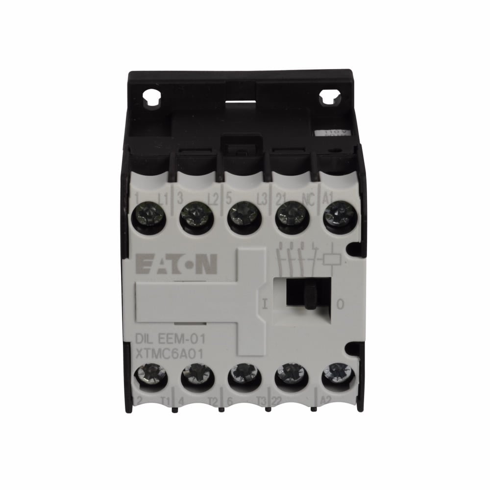 Eaton XT IEC contactor, 6.60A, 110 Vac 50 Hz, 120 Vac 60 Hz, 1NC, 20A, 45 mm mini, 50-60 Hz, 0.25, 0.75, 1/ 1.5, 2, 3, 3 hp (1/3PH @115, 200, 230/200, 230, 460, 575 V), Three-pole, Screw terminals, FVNR