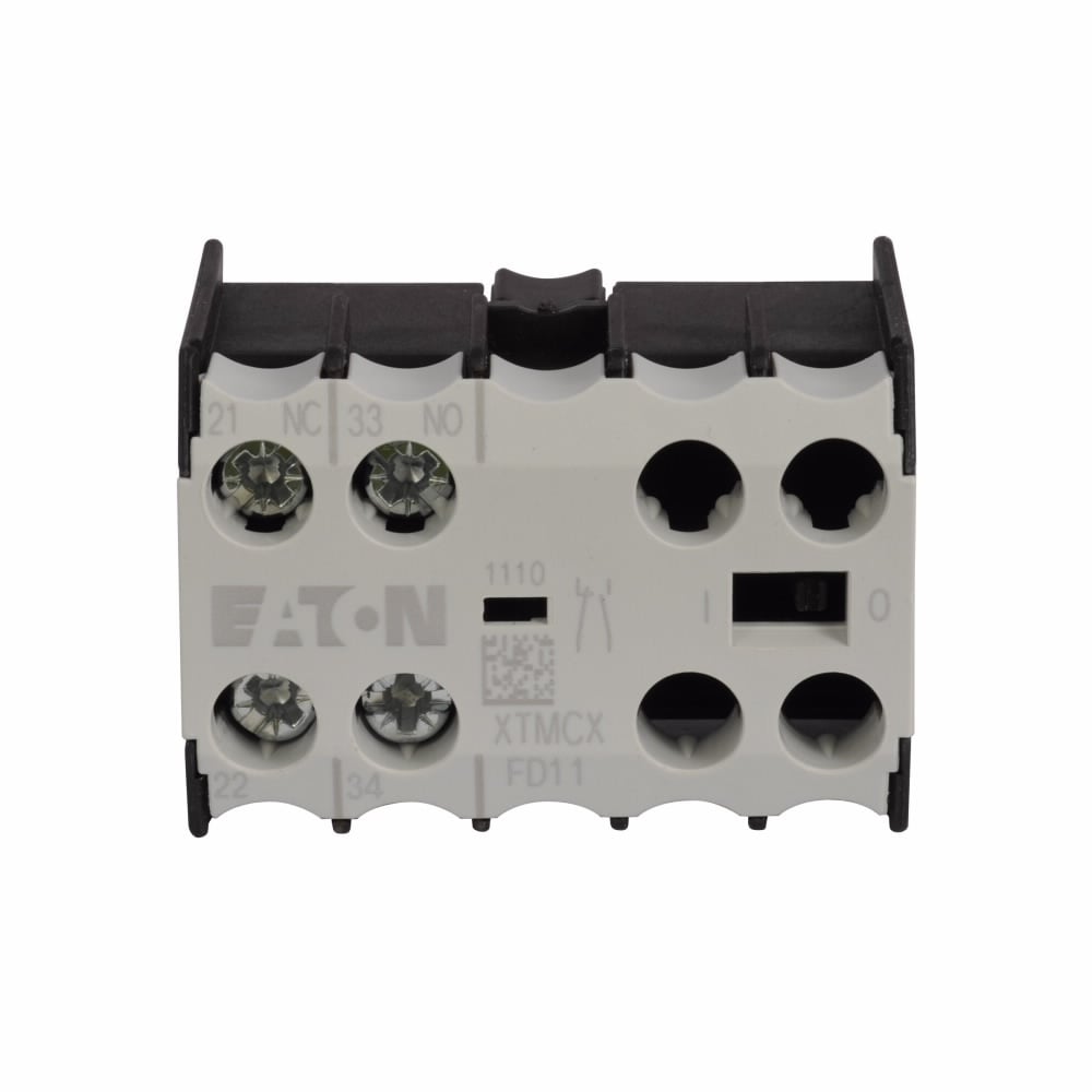 Miniature Contactor Accessory - Auxiliary Contact, Two-pole, Screw terminals, 1NO-1NC contact configuration, 10A conventional thermal rating, Front mounting, used with XTRM miniature control relays XTMCXFD11